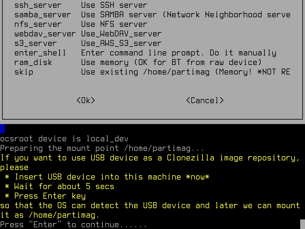 insert external storage device